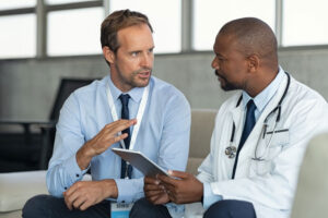 doctor in conversation