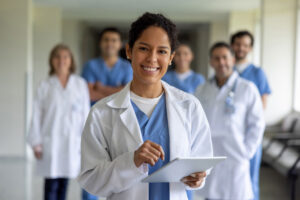 happy healthcare workers