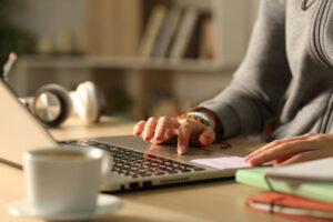 using laptop from home