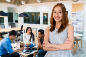 confident female entrepreneur