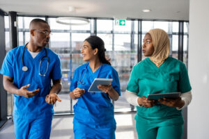 medical workers in hospital
