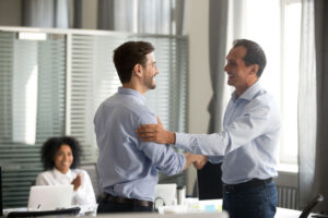 men shaking hands