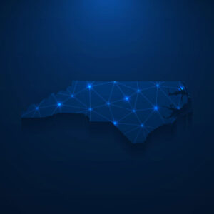 north carolina lighted map