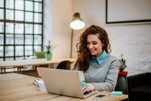 smiling while online learning