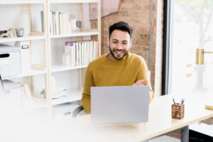 using a laptop for online school