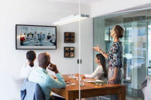 business meeting over video conference 