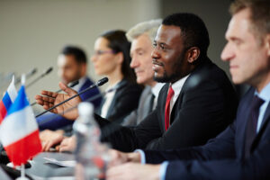 delegates in conference