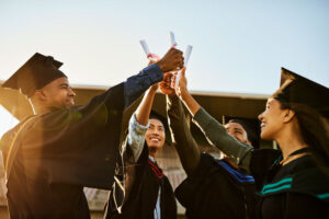 grads celebrating 