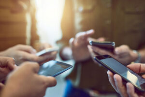 staying connected using phones