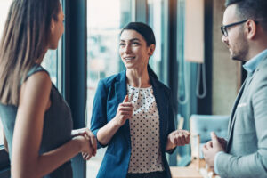 talking in the office